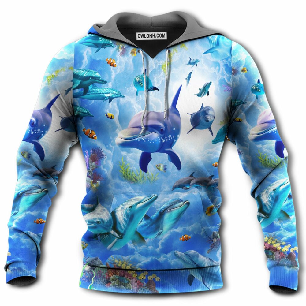Dolphin My Spirit Animal Is A Dolphin - Hoodie - Owl Ohh - Owl Ohh