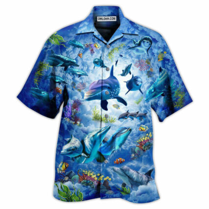 Dolphin My Lovely Animal Is A Dolphin - Hawaiian Shirt - Owl Ohh - Owl Ohh