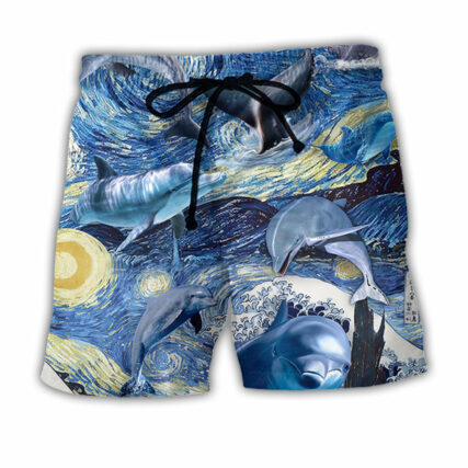 Dolphin Love His Friend - Beach Short - Owl Ohh - Owl Ohh