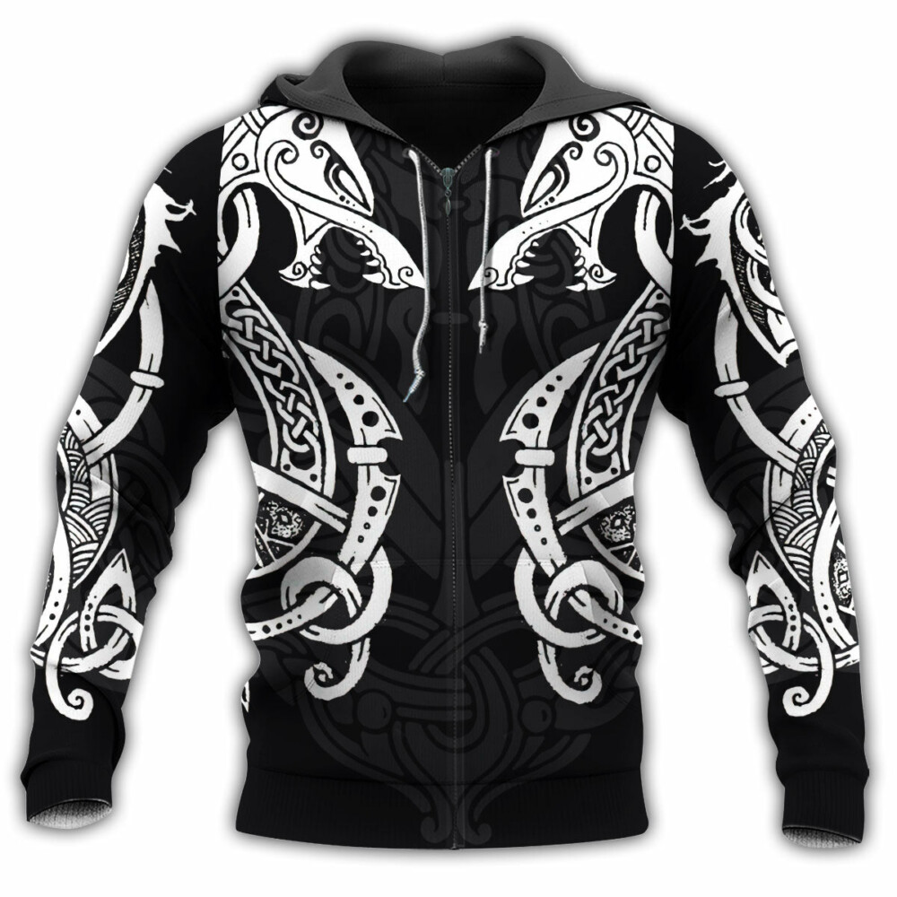 Dragon Double Dragon With Fire - Hoodie - Owl Ohh - Owl Ohh