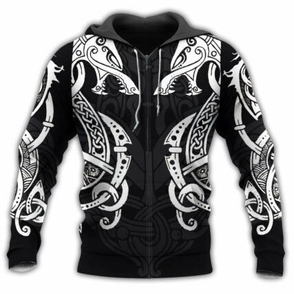 Dragon Double Dragon With Fire - Hoodie - Owl Ohh - Owl Ohh