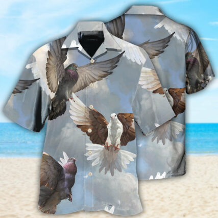 Dove Beautiful Dove Fly To Sky - Hawaiian Shirt - Owl Ohh - Owl Ohh
