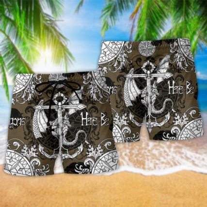 Dragon Anchor Vintage Sea Life - Beach Short - Owl Ohh - Owl Ohh