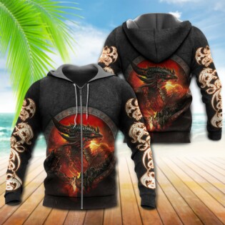Dragon And Fire Legend Cool - Hoodie - Owl Ohh - Owl Ohh