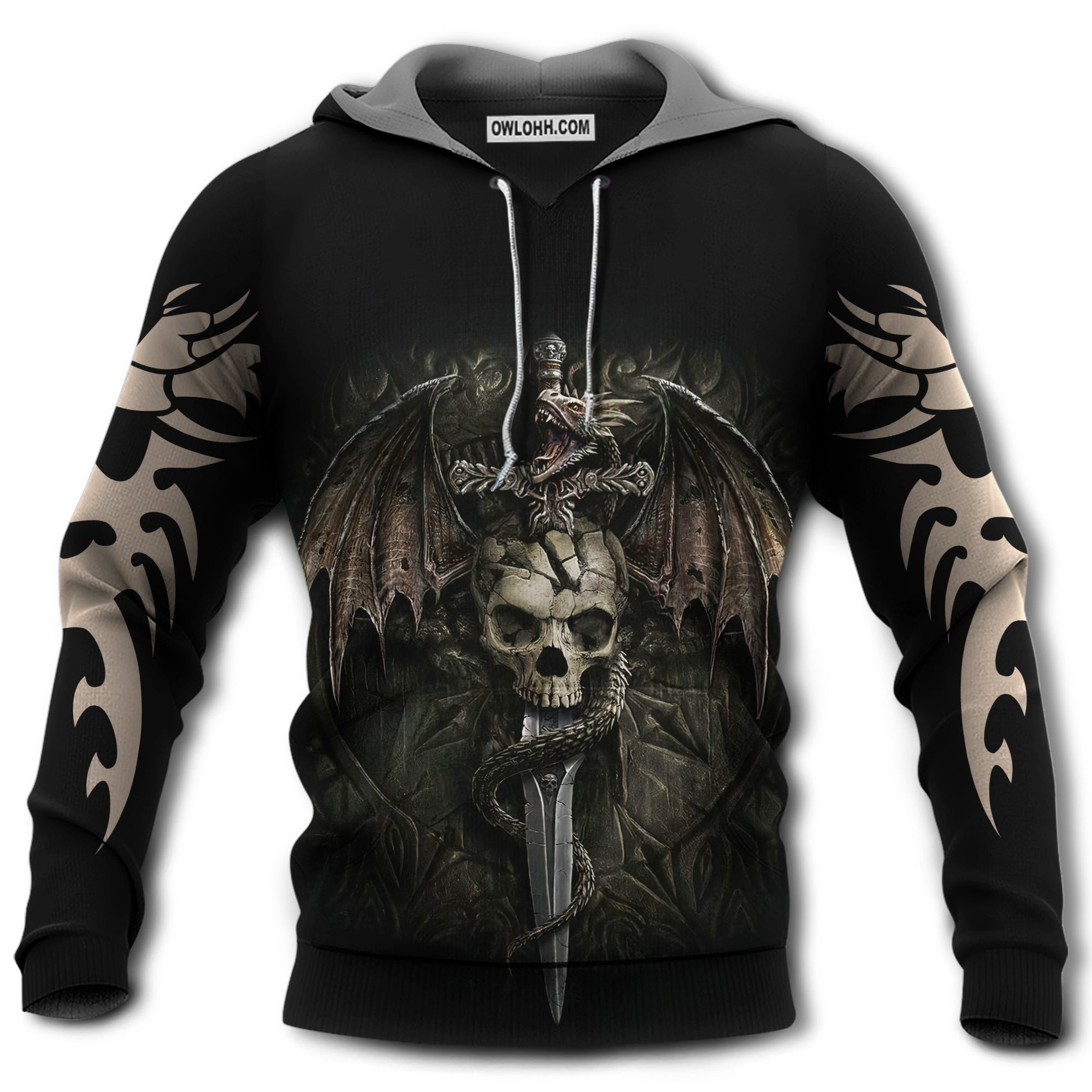 Dragon And Skull Legend - Hoodie - Owl Ohh - Owl Ohh
