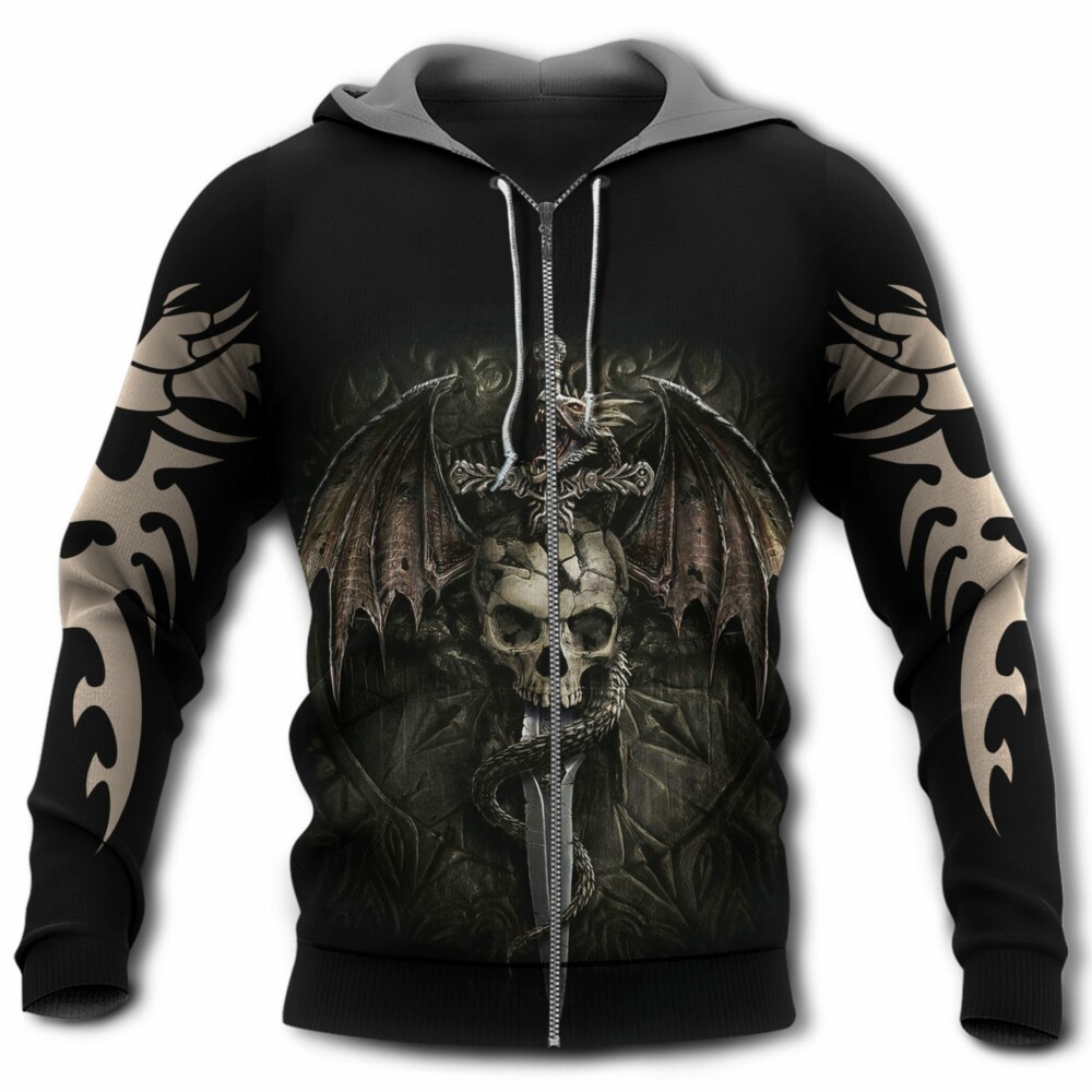 Dragon And Skull Legend - Hoodie - Owl Ohh - Owl Ohh