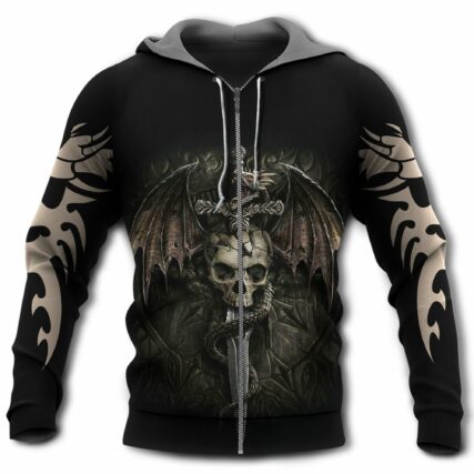 Dragon And Skull Legend - Hoodie - Owl Ohh - Owl Ohh