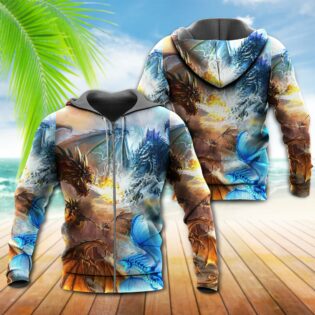 Dragon Fighting In The Sky - Hoodie - Owl Ohh - Owl Ohh