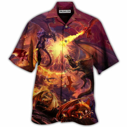 Dragon Fighting Together Love Life - Hawaiian Shirt - Owl Ohh - Owl Ohh