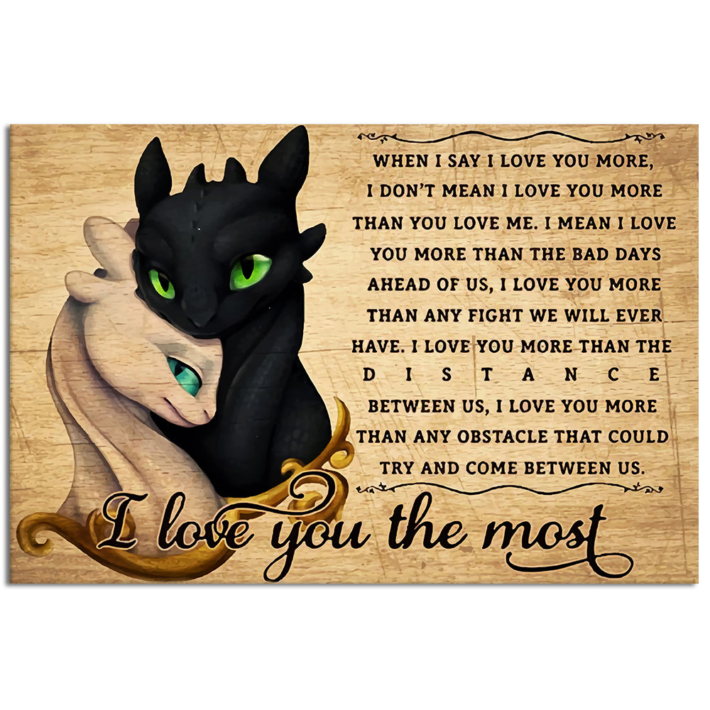 Dragon I Love You The Most - Horizontal Poster-Owl Ohh