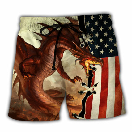Dragon Independence Day - Beach Short - Owl Ohh - Owl Ohh