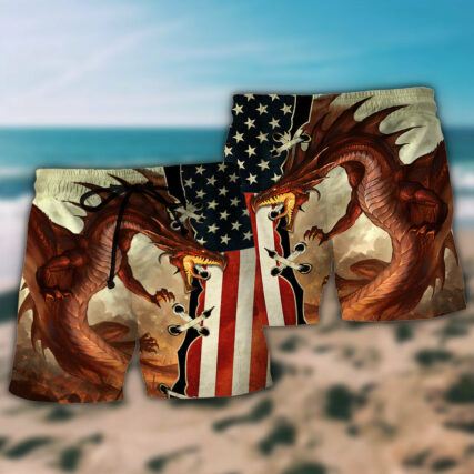 Dragon Independence Day - Beach Short - Owl Ohh - Owl Ohh