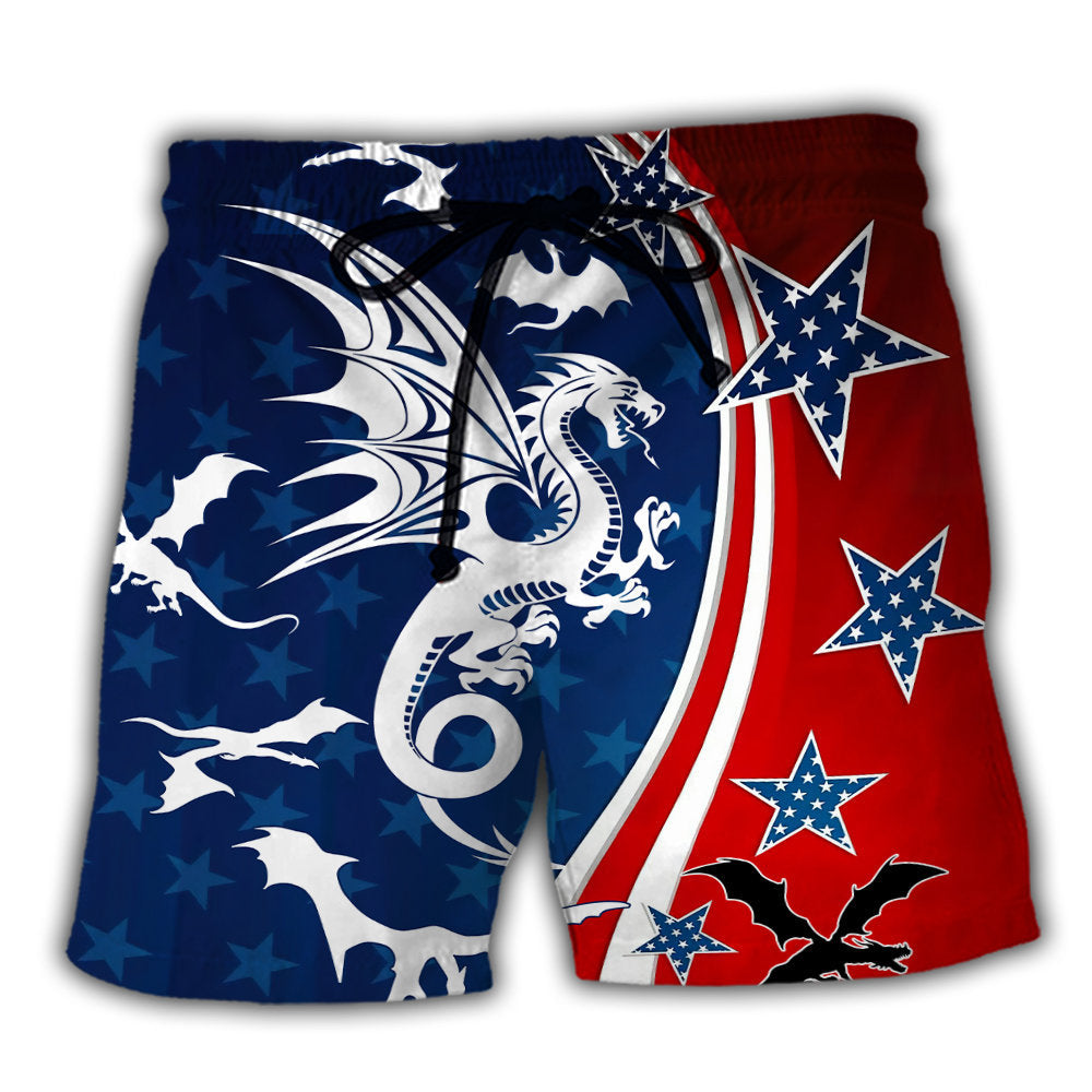 Dragon Independence Day America - Beach Short - Owl Ohh - Owl Ohh