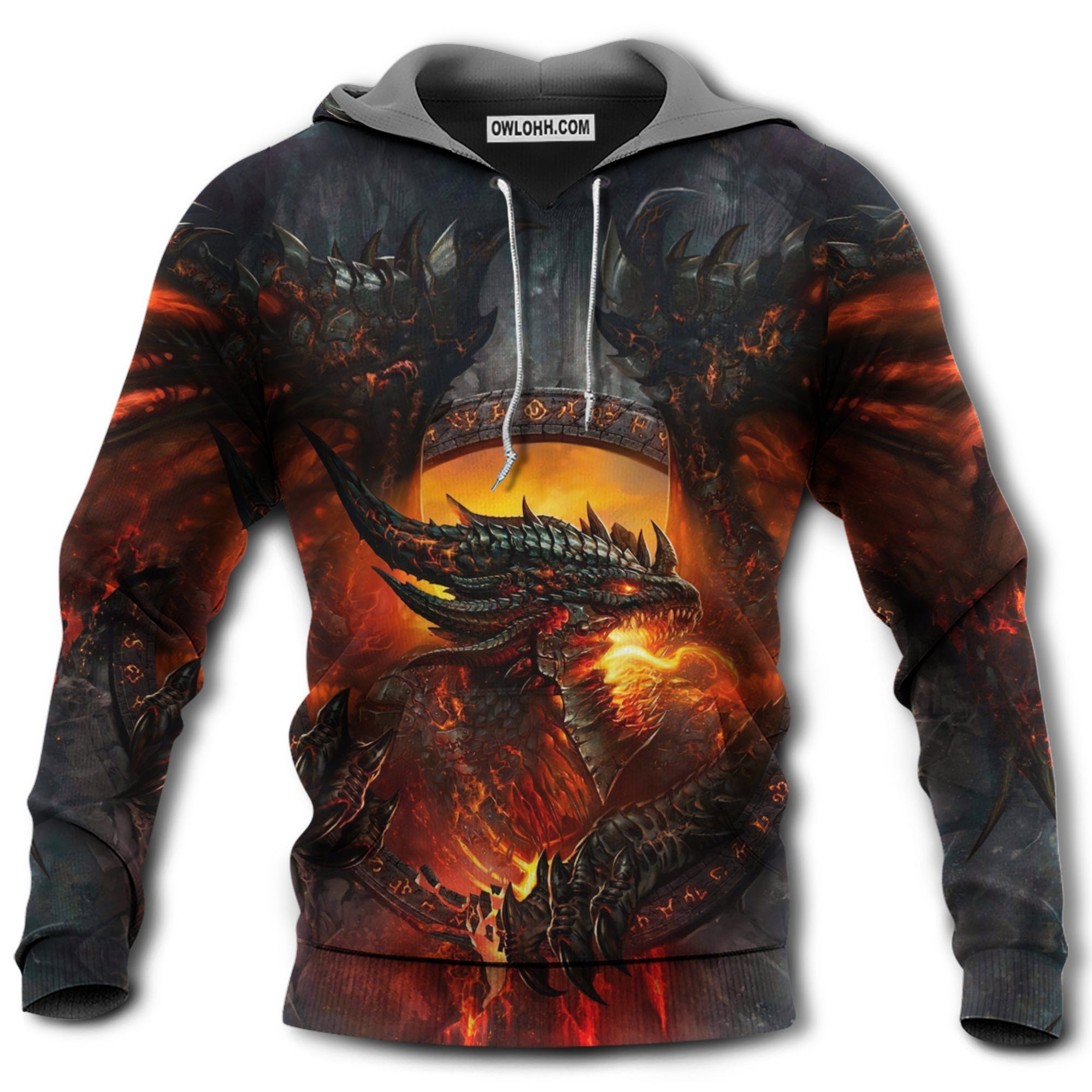 Dragon Lives In Fire - Hoodie - Owl Ohh - Owl Ohh