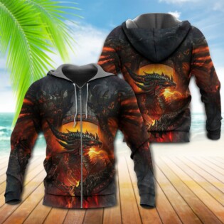 Dragon Lives In Fire - Hoodie - Owl Ohh - Owl Ohh