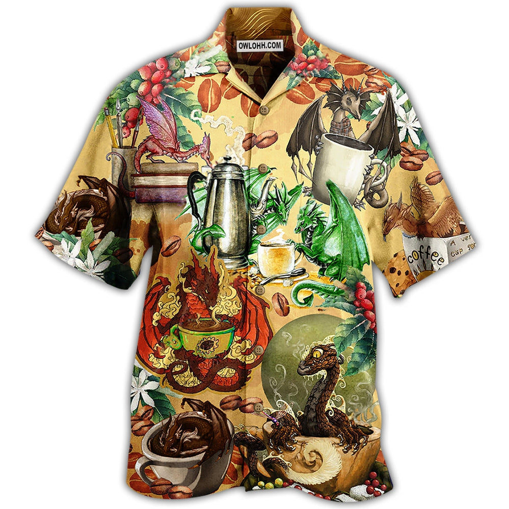 Dragon Love Coffee Every Time - Hawaiian Shirt - Owl Ohh - Owl Ohh