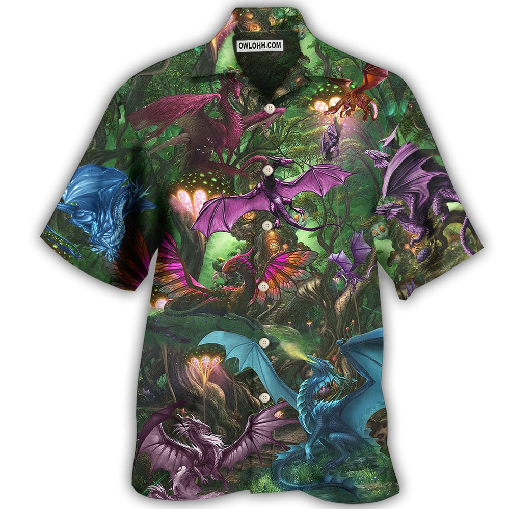 Dragon Love Forest Love Life - Hawaiian Shirt - Owl Ohh - Owl Ohh