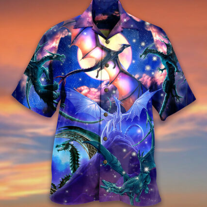 Dragon Fly To The Moon - Hawaiian Shirt - Owl Ohh - Owl Ohh
