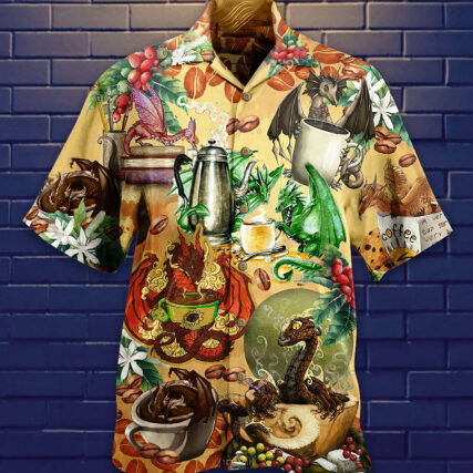 Dragon Love Coffee Every Time - Hawaiian Shirt - Owl Ohh - Owl Ohh