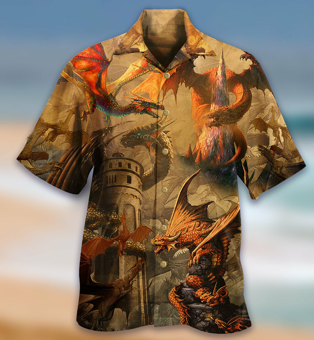 Dragon Love Castle Love Life - Hawaiian Shirt - Owl Ohh - Owl Ohh