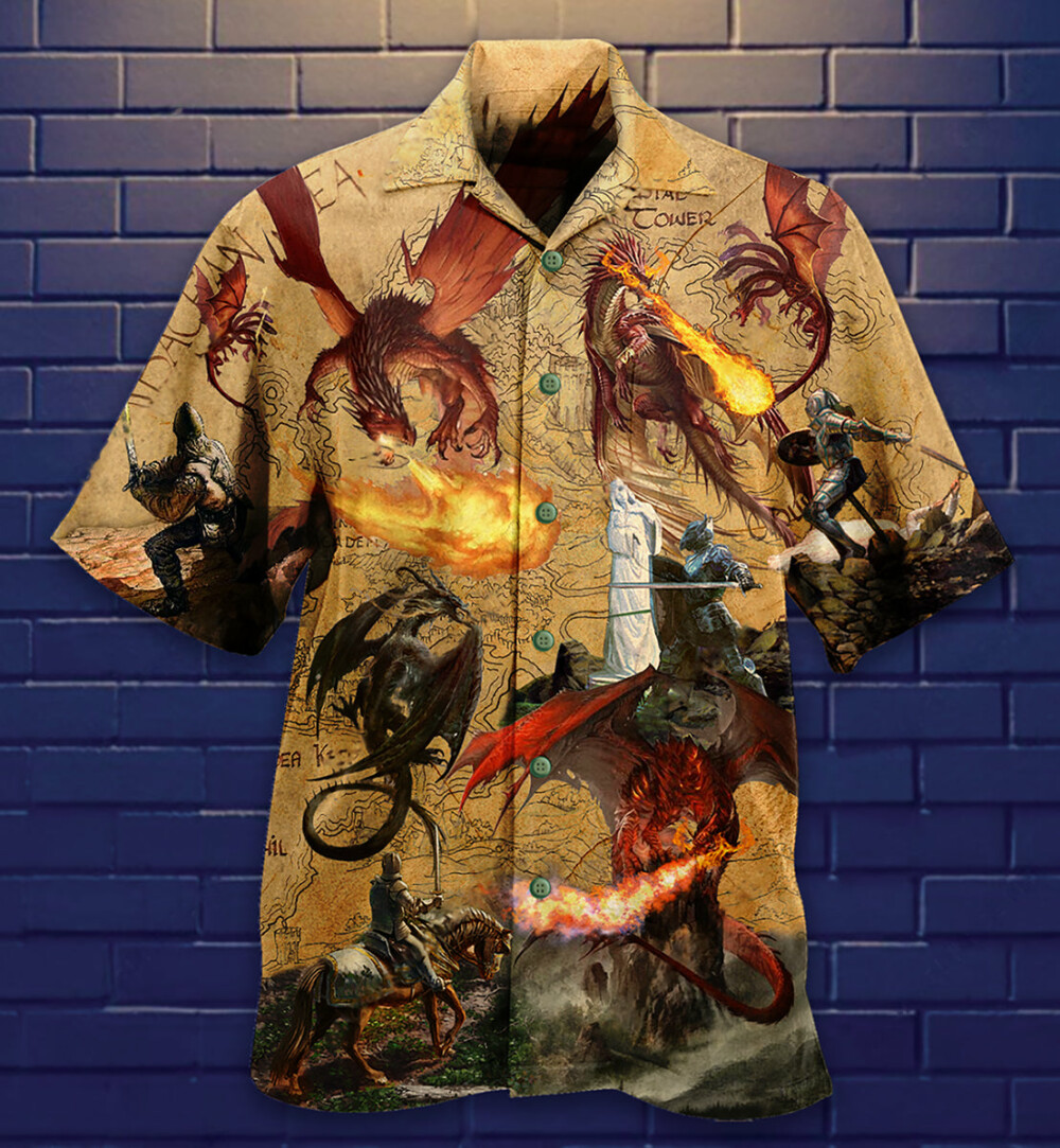 Dragon Love Life Fighting The Knights - Hawaiian Shirt - Owl Ohh - Owl Ohh