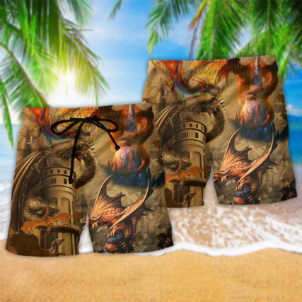 Dragon Love Life Vintage Cool - Beach Short - Owl Ohh - Owl Ohh
