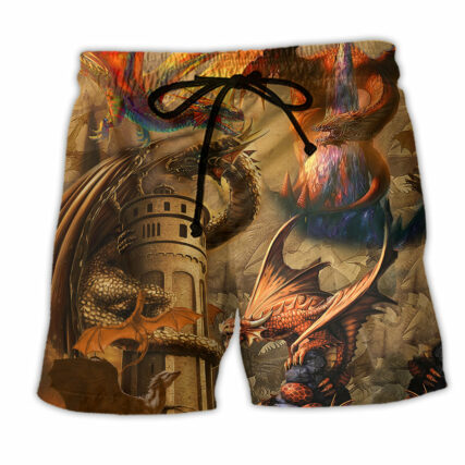 Dragon Love Life Vintage Cool - Beach Short - Owl Ohh - Owl Ohh