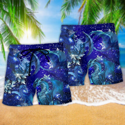 Dragon Love Xmas Love Life In To The Blue Sky - Beach Short - Owl Ohh - Owl Ohh