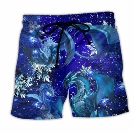 Dragon Love Xmas Love Life In To The Blue Sky - Beach Short - Owl Ohh - Owl Ohh