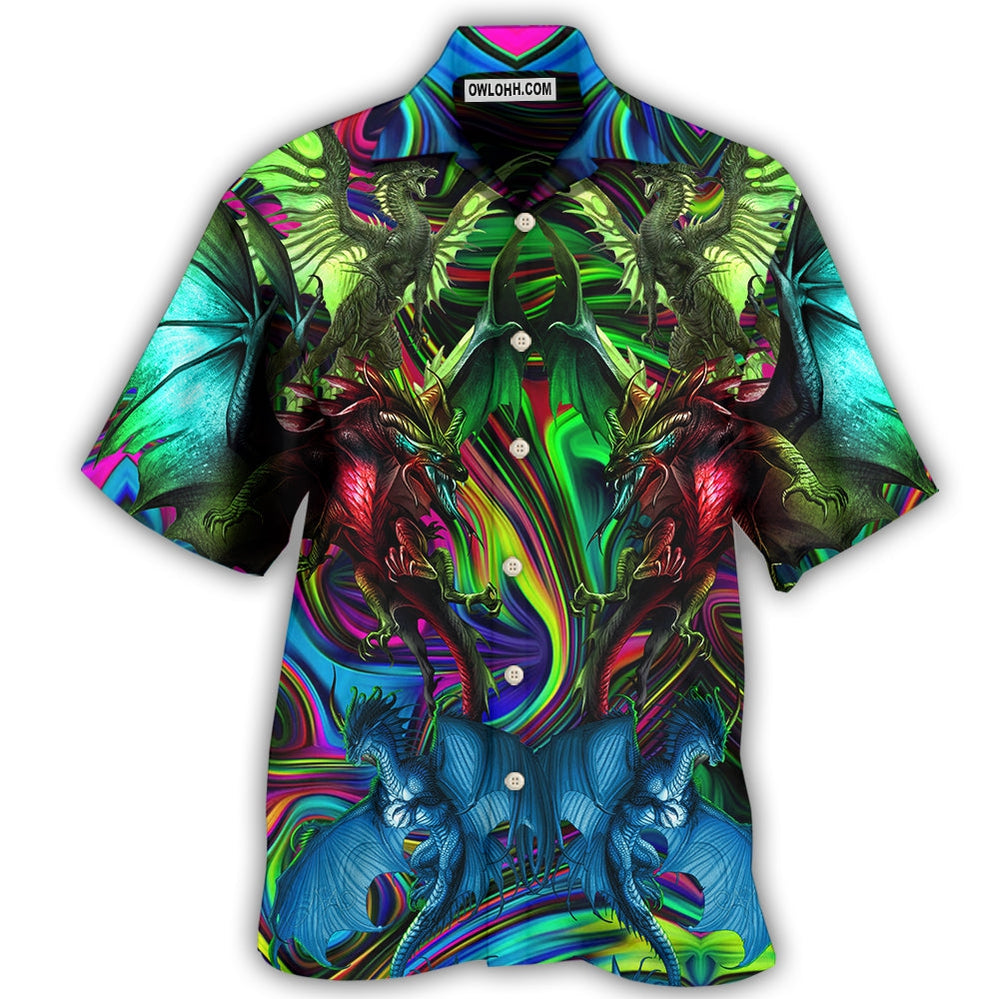 Dragon Lover Colorful Style - Hawaiian Shirt - Owl Ohh - Owl Ohh