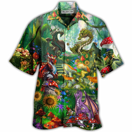 Dragon Mushroom Love Forest - Hawaiian Shirt - Owl Ohh - Owl Ohh
