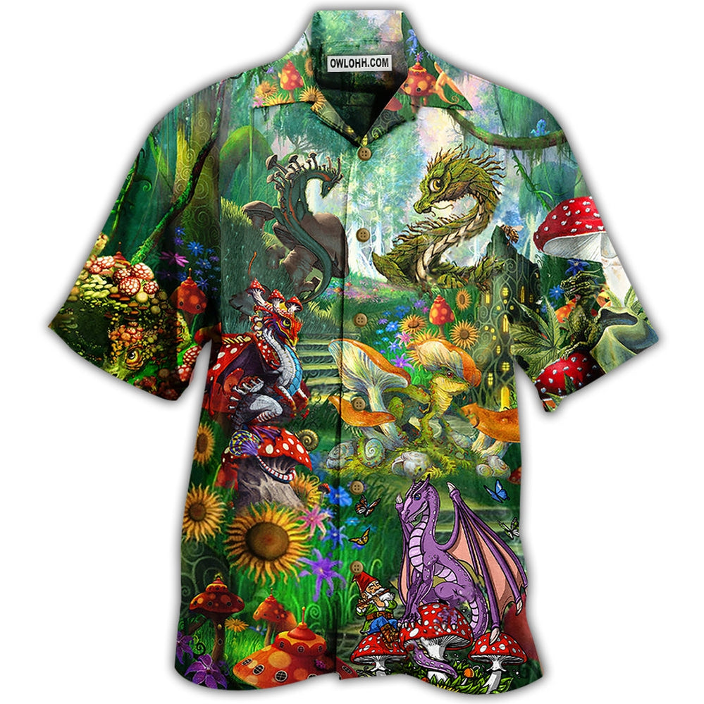 Dragon Mushroom Love Forest - Hawaiian Shirt - Owl Ohh - Owl Ohh