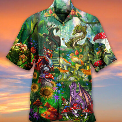 Dragon Mushroom Love Forest - Hawaiian Shirt - Owl Ohh - Owl Ohh