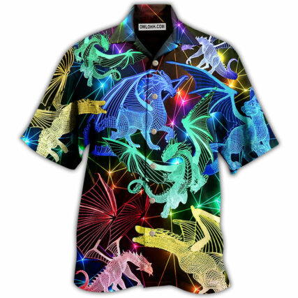Dragon Neon Love Life Neon Style - Hawaiian Shirt - Owl Ohh - Owl Ohh