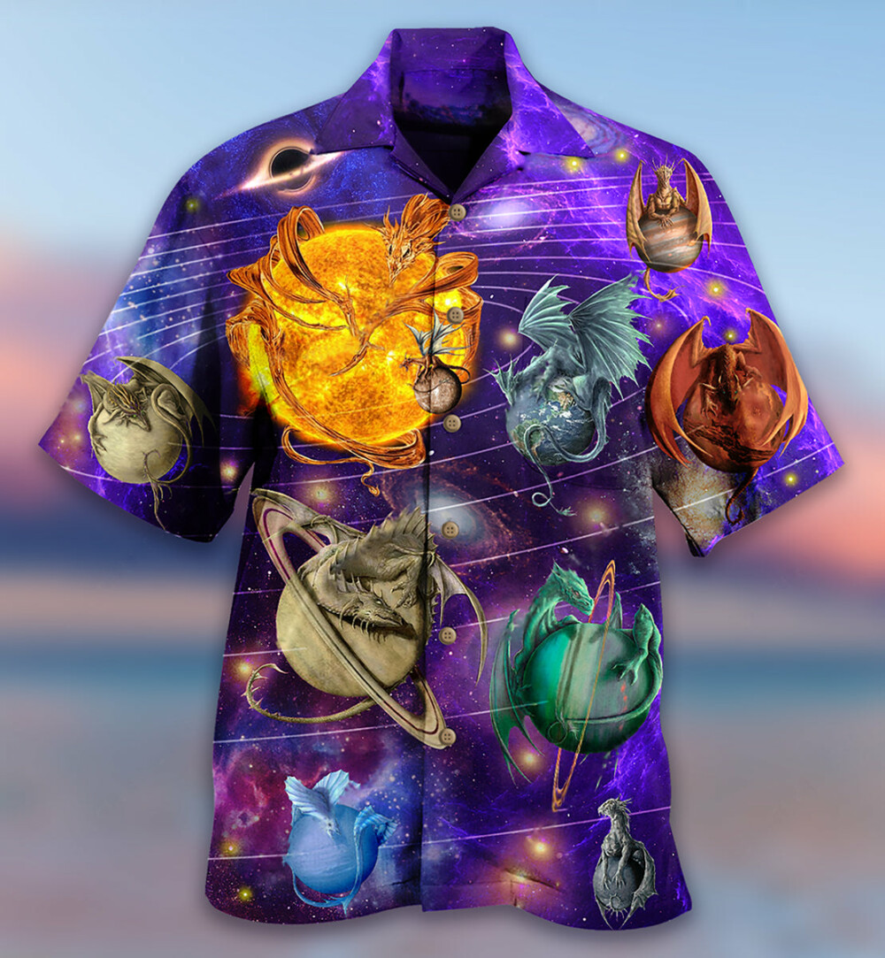Dragon Planet Love Life In To The Galaxy - Hawaiian Shirt - Owl Ohh - Owl Ohh