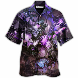 Dragon Purple Skull Love Life - Hawaiian Shirt - Owl Ohh - Owl Ohh