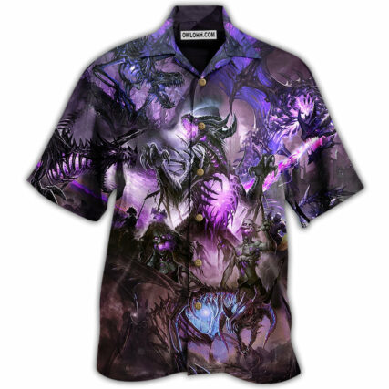 Dragon Purple Skull Love Life - Hawaiian Shirt - Owl Ohh - Owl Ohh