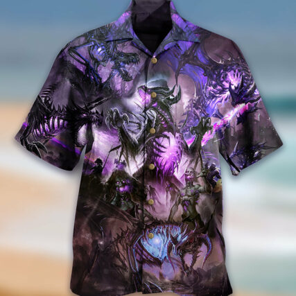 Dragon Purple Skull Love Life - Hawaiian Shirt - Owl Ohh - Owl Ohh