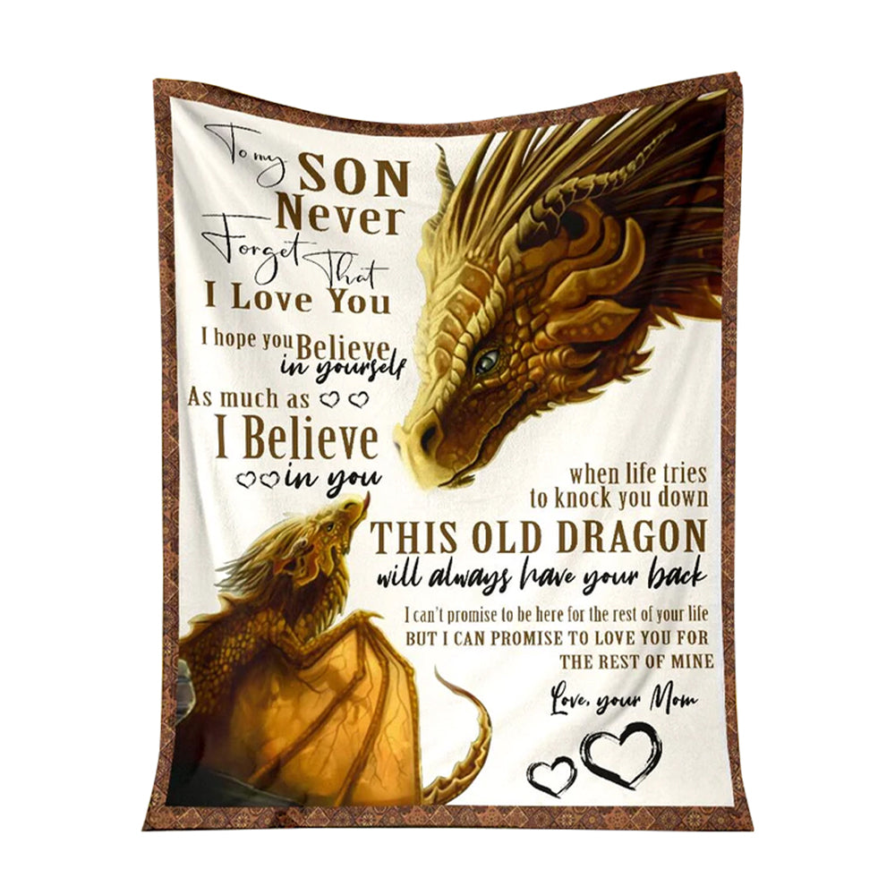 Dragon To My Son Love Life - Flannel Blanket - Owl Ohh - Owl Ohh