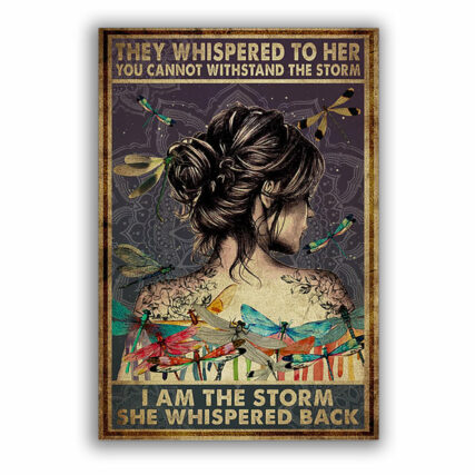 Dragonfly I Am The Storm - Vertical Poster - Owl Ohh - Owl Ohh