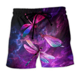 Dragonfly Purple Love Sky - Beach Short - Owl Ohh - Owl Ohh