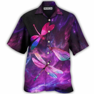 Dragonfly Purple Love Sky - Hawaiian Shirt - Owl Ohh - Owl Ohh