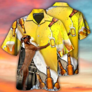 Beer Dachshund With Beer - Hawaiian shirt - Owl Ohh - Owl Ohh