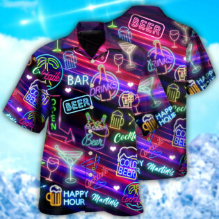 Beer Cocktails Drinking Bar - Hawaiian Shirt - Owl Ohh - Owl Ohh