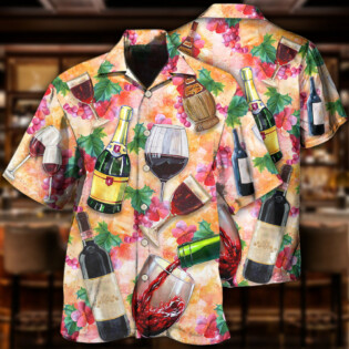 Wine Drinking Wine Colorful Style - Hawaiian Shirt - Owl Ohh - Owl Ohh