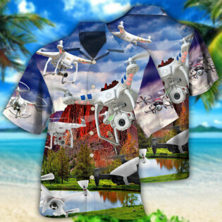 Drone Flying That What I Do In Peace Sky - Hawaiian Shirt - Owl Ohh - Owl Ohh