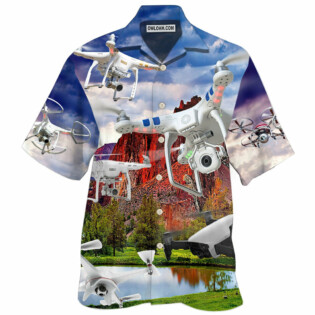 Drone Flying That What I Do In Peace Sky - Hawaiian Shirt - Owl Ohh - Owl Ohh