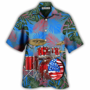 Drum Independence Day America - Hawaiian Shirt - Owl Ohh - Owl Ohh
