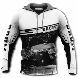 Drum Music Black White - Hoodie - Owl Ohh - Owl Ohh