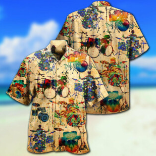 Drum Music Colorful Vintage - Hawaiian Shirt - Owl Ohh - Owl Ohh